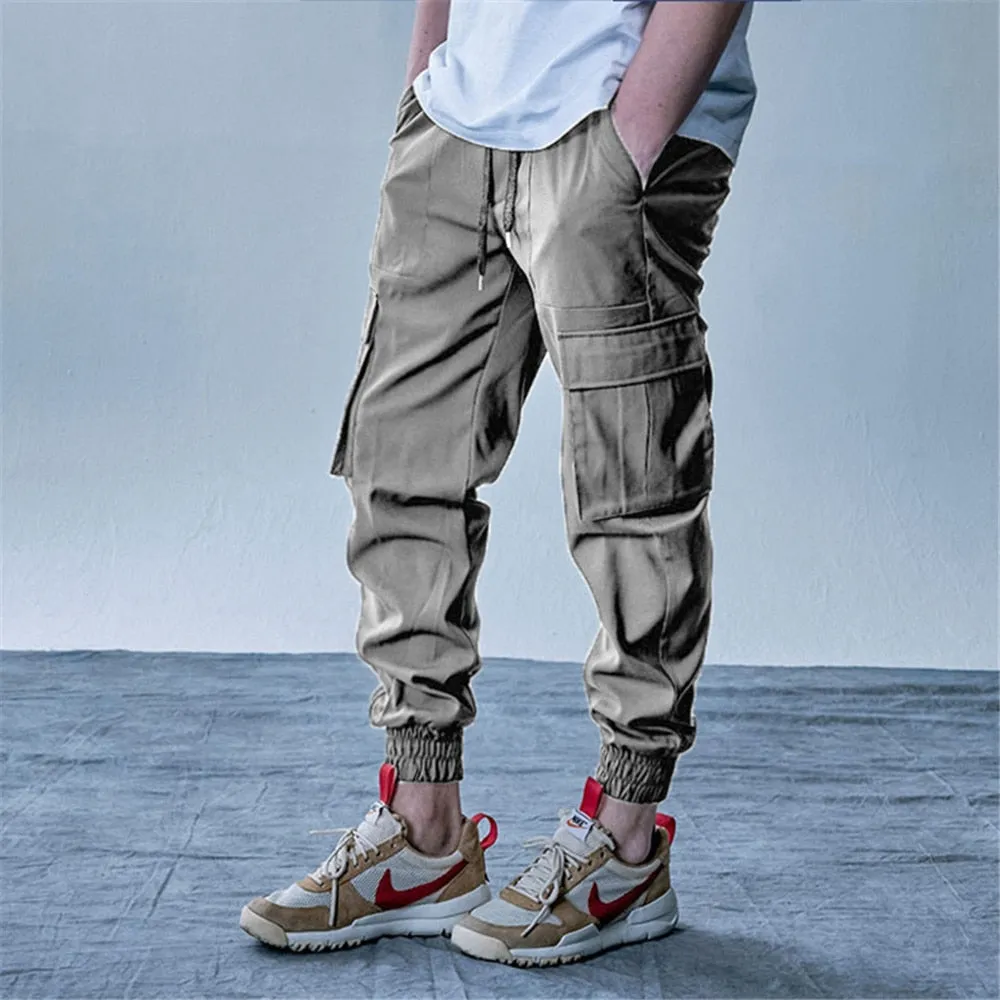 New Style Men's Cargo Pants Running Training Loose Long Pants Male Casual Jogger Sweatpants High Quality Solid Brand Trousers