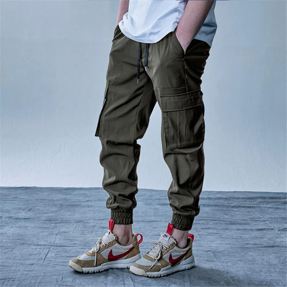 New Style Men's Cargo Pants Running Training Loose Long Pants Male Casual Jogger Sweatpants High Quality Solid Brand Trousers
