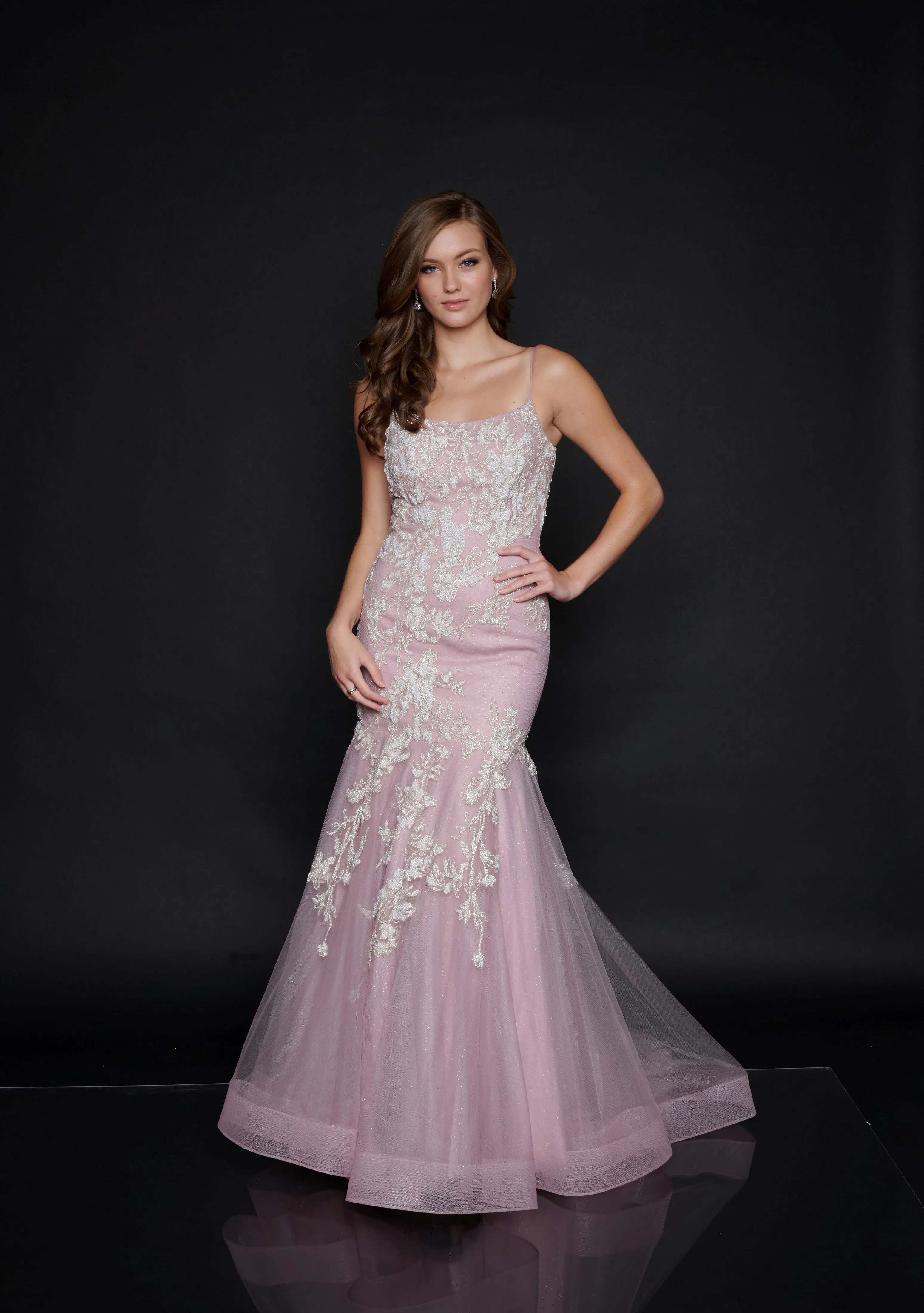 Nina Canacci 9120 Size 6 Long Shimmer Lace Mermaid Prom Dress Pageant Gown Backless Corset