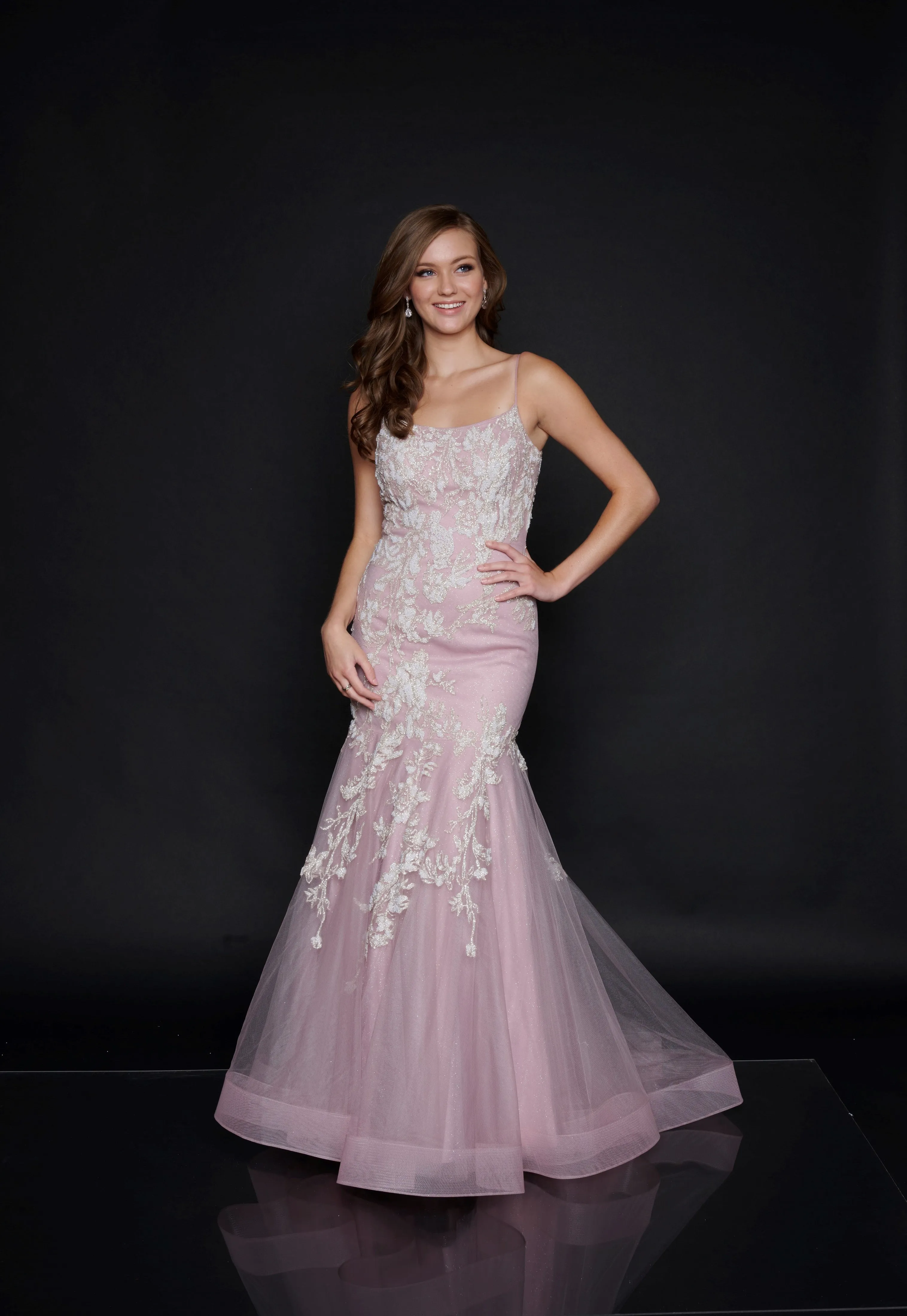 Nina Canacci 9120 Size 6 Long Shimmer Lace Mermaid Prom Dress Pageant Gown Backless Corset