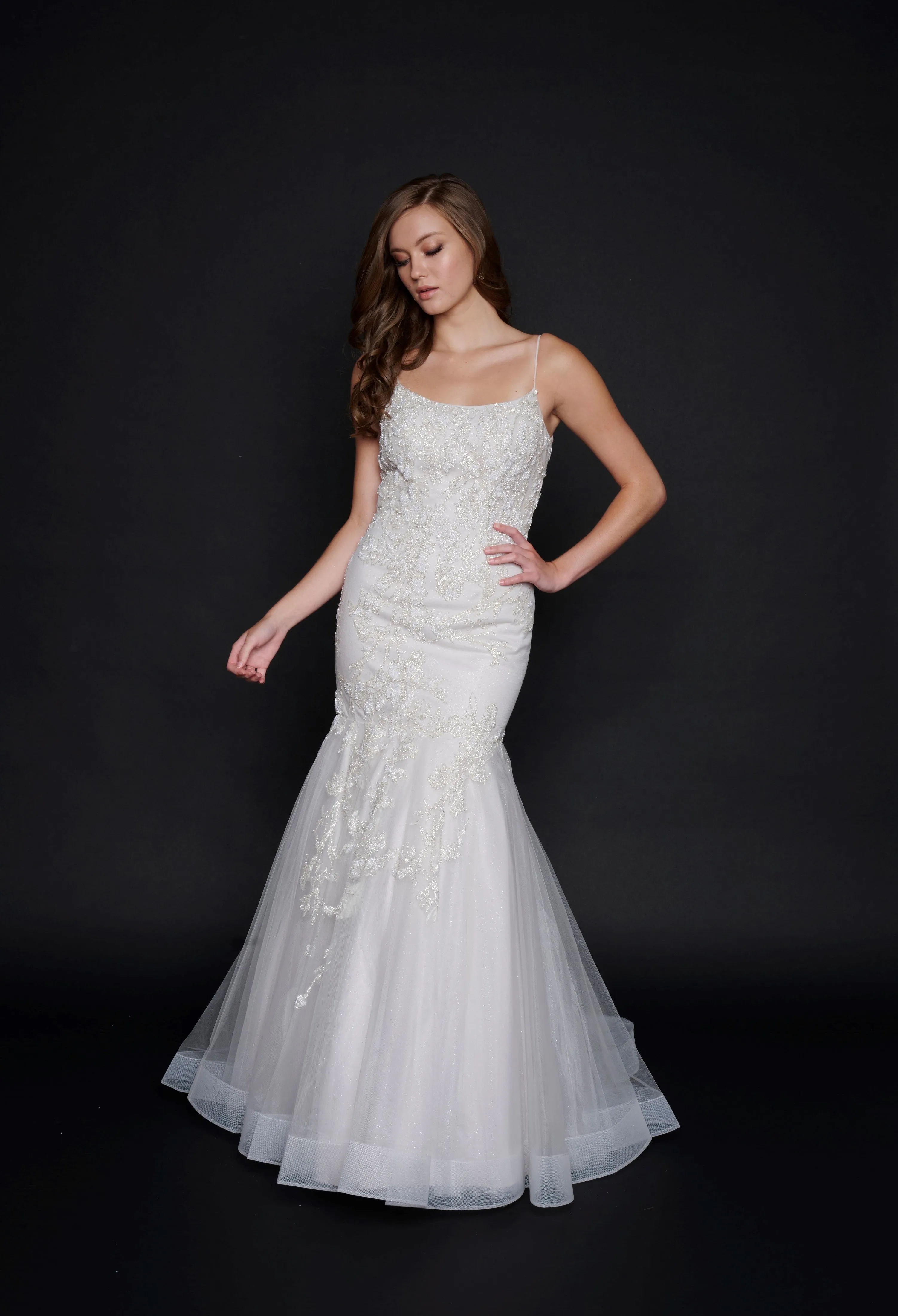 Nina Canacci 9120 Size 6 Long Shimmer Lace Mermaid Prom Dress Pageant Gown Backless Corset