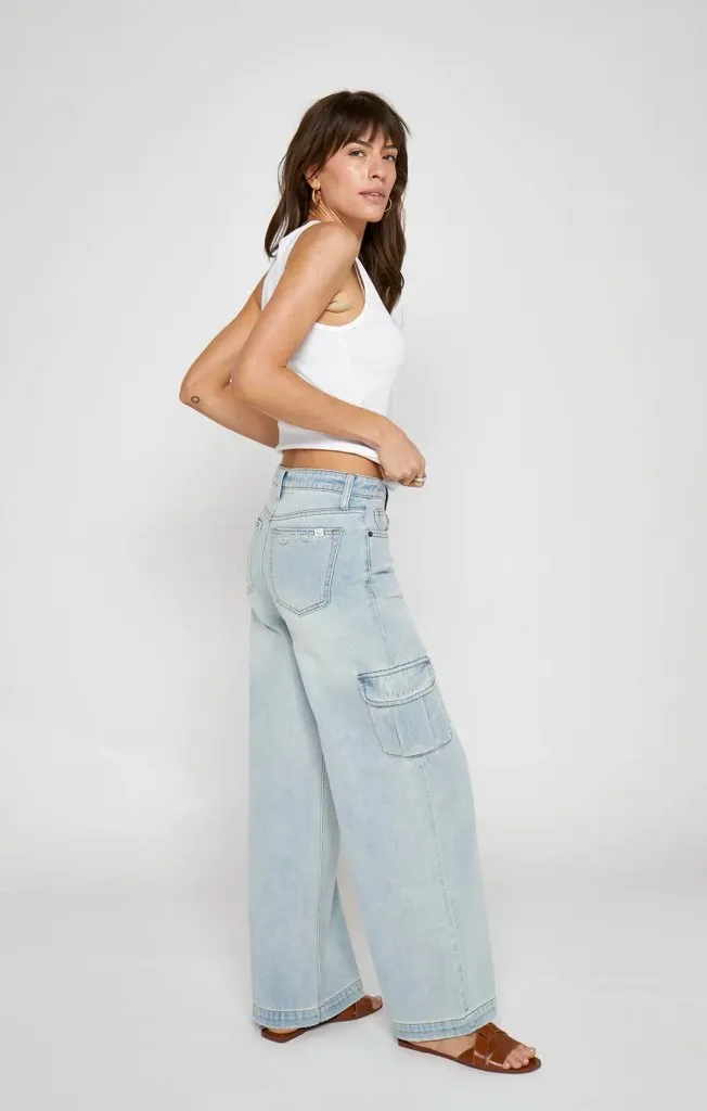 Oliver Logan Wide Leg Jeans the Madison Cargo in  Hotel Cali