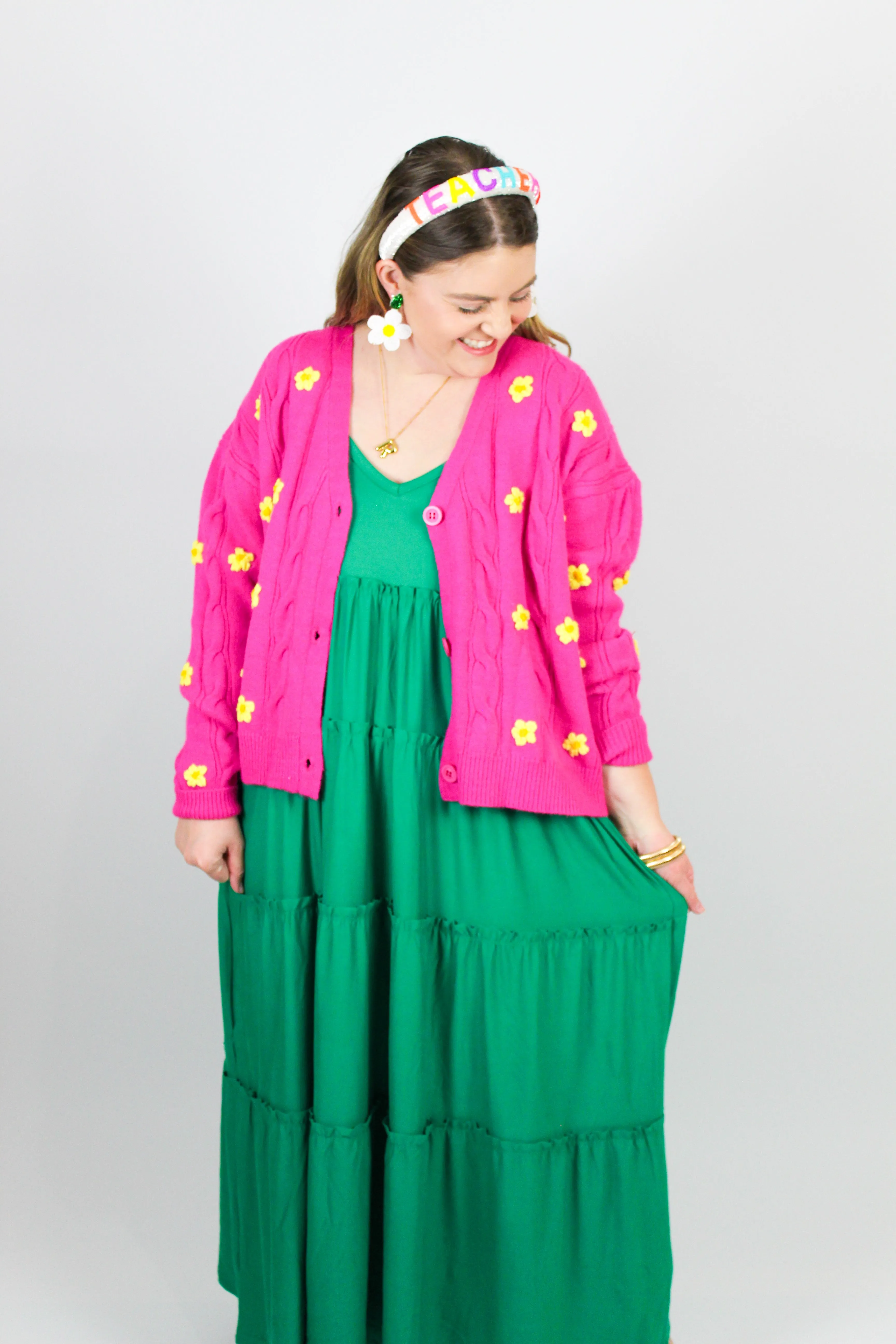 Pink Lemonade 3D Floral Sweater