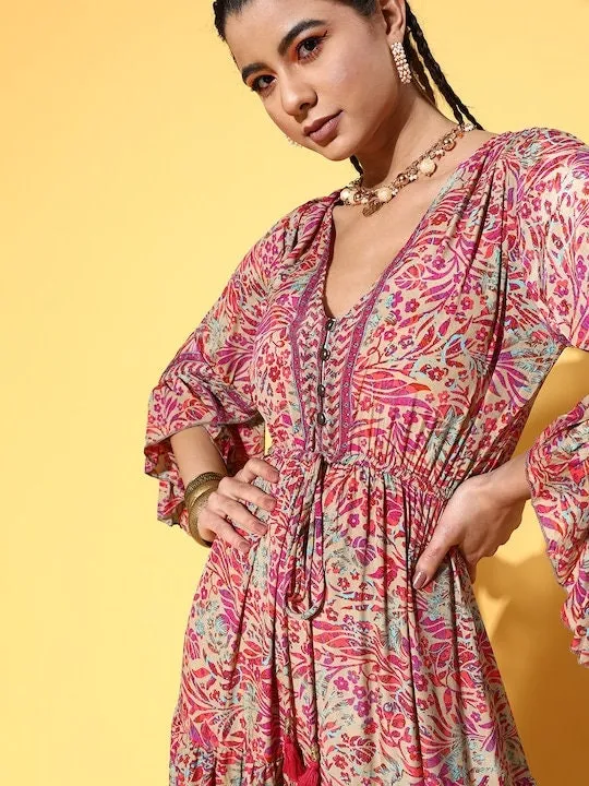Pretty Pink Indian Maxi Dress