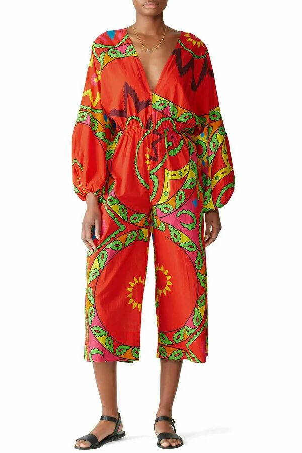 Rhode Resort Blake Printed Wide Leg Jumpsuit Dress
