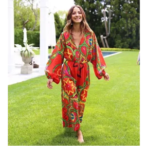 Rhode Resort Blake Printed Wide Leg Jumpsuit Dress