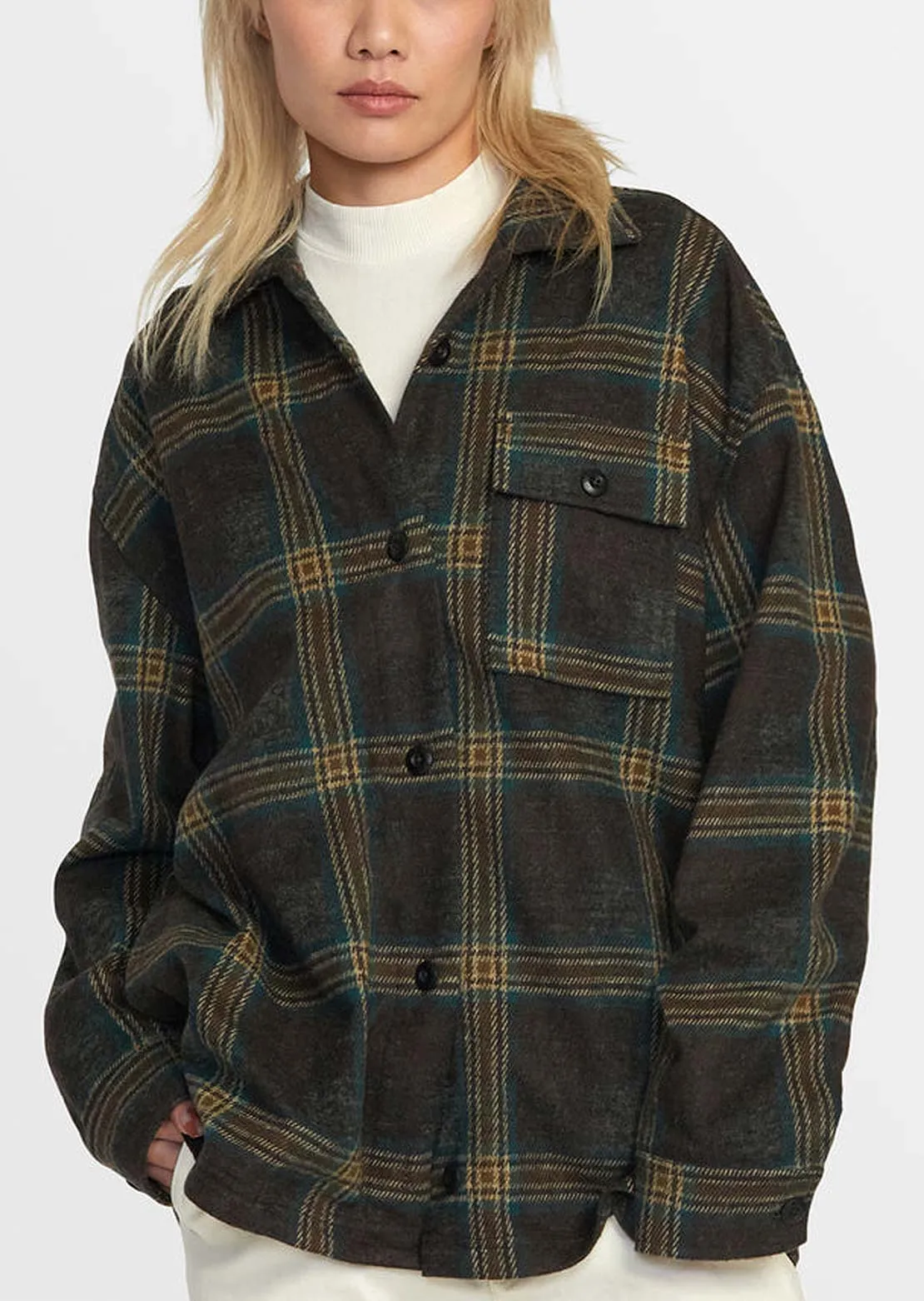 RVCA Women's Polar Birdie Interlock Shacket