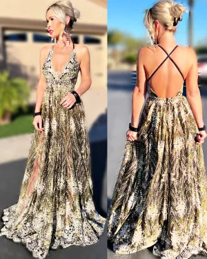 Sequin Stunner Maxi Dress