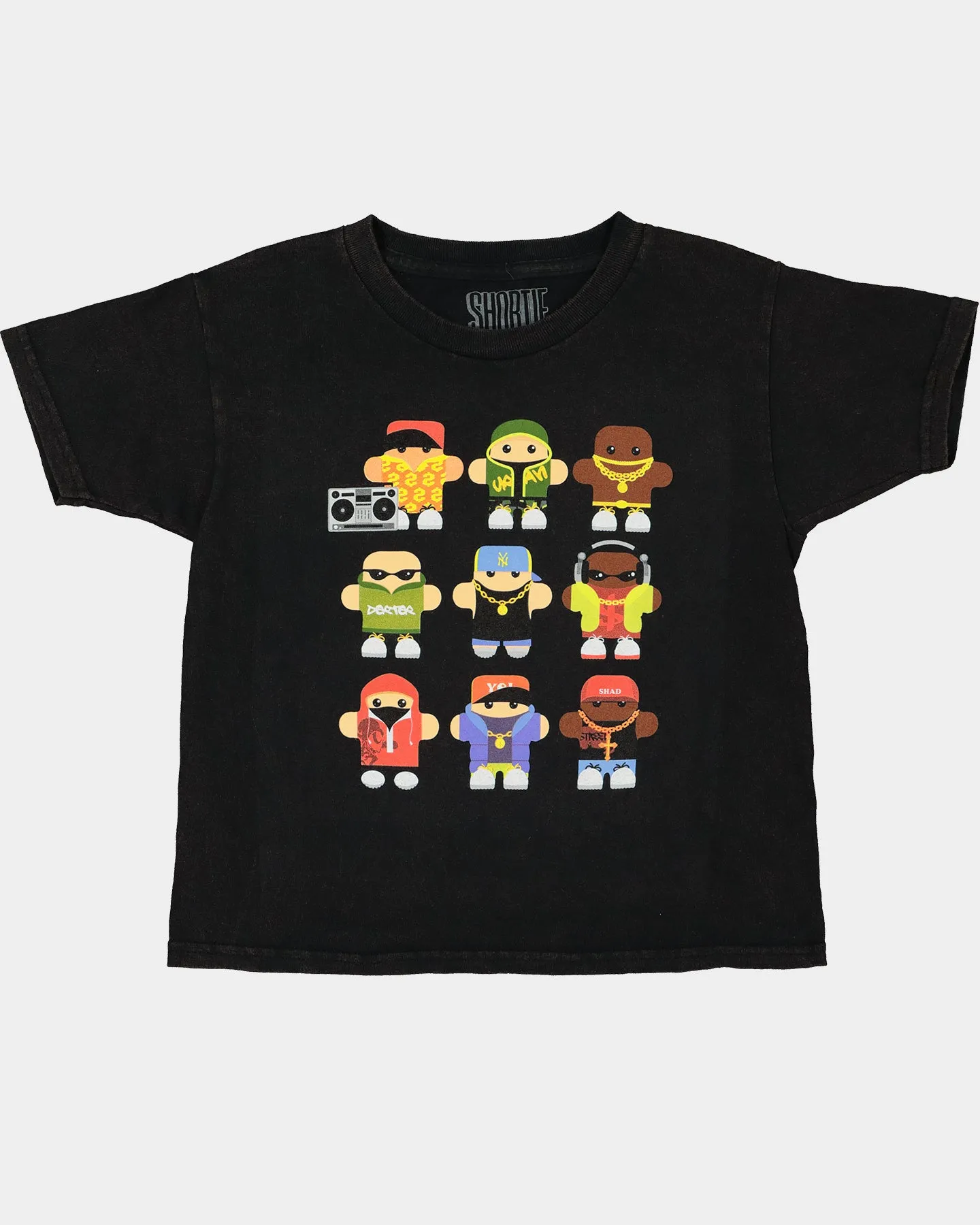 Shortie Kids' Gangsters T-Shirt Black