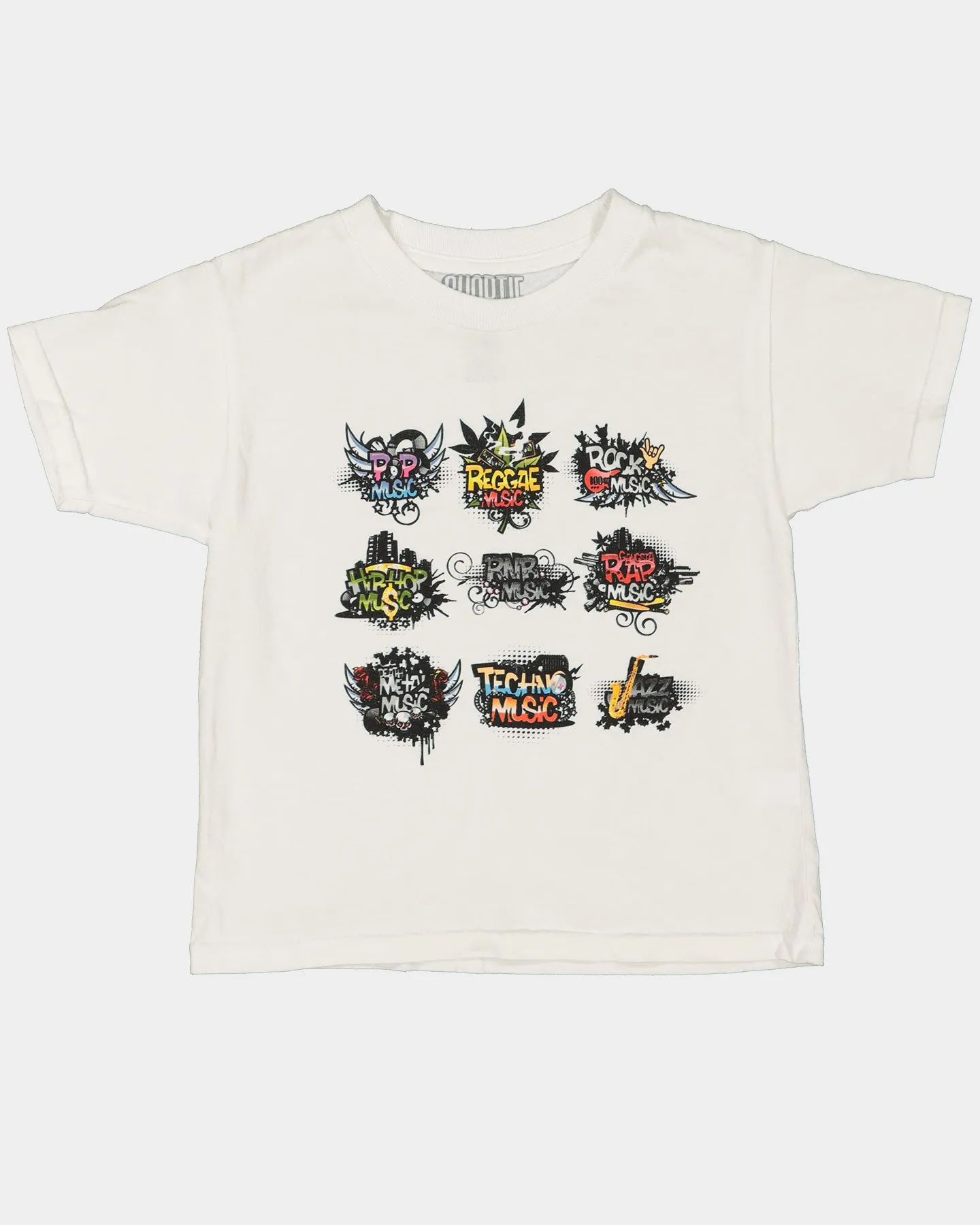 Shortie Kids' Music T-Shirt White