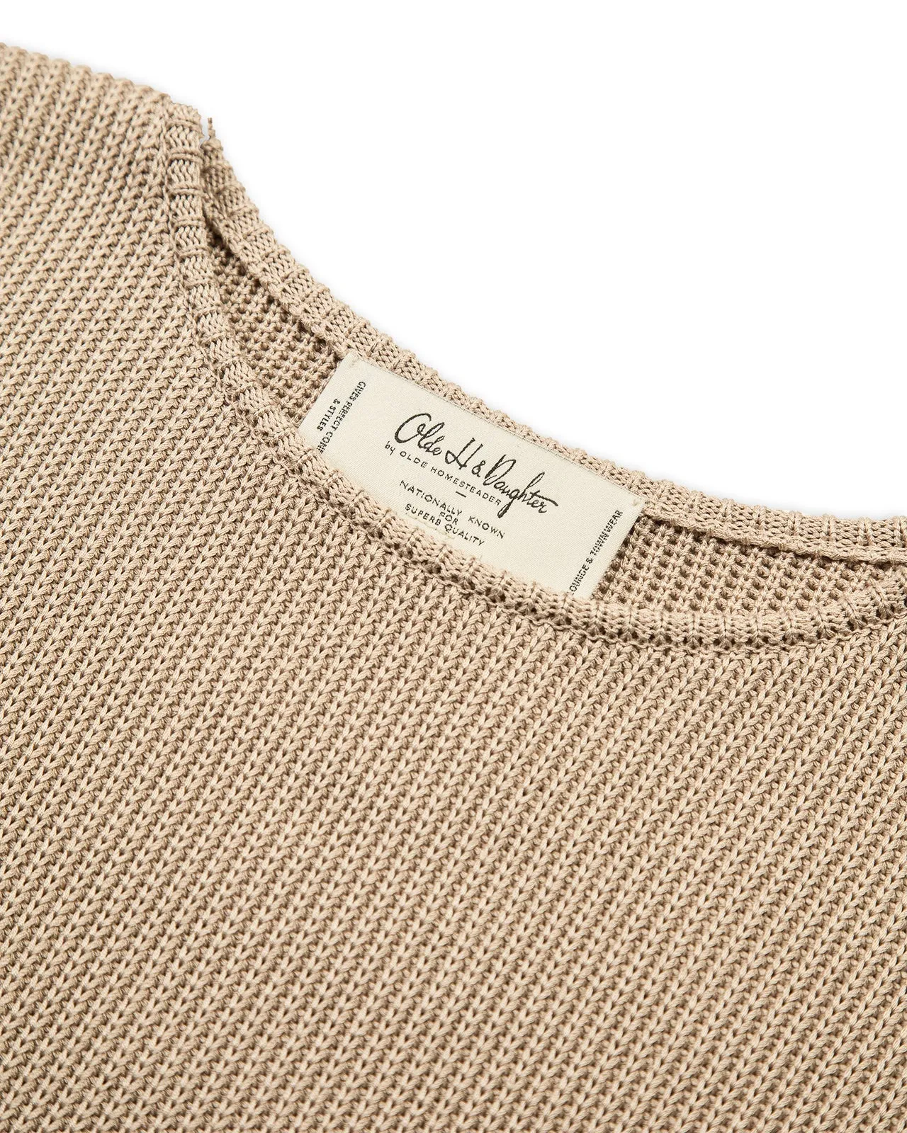 Silk Hand Knitting Heavyweight Rib Pullover - Beige 8
