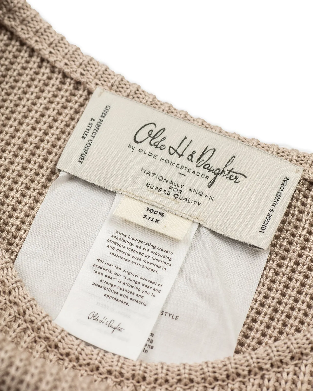 Silk Hand Knitting Heavyweight Rib Pullover - Beige 8