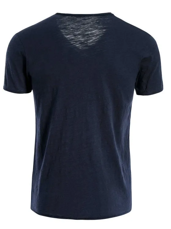 Trendy Mens V Neck Cotton Basic Tee