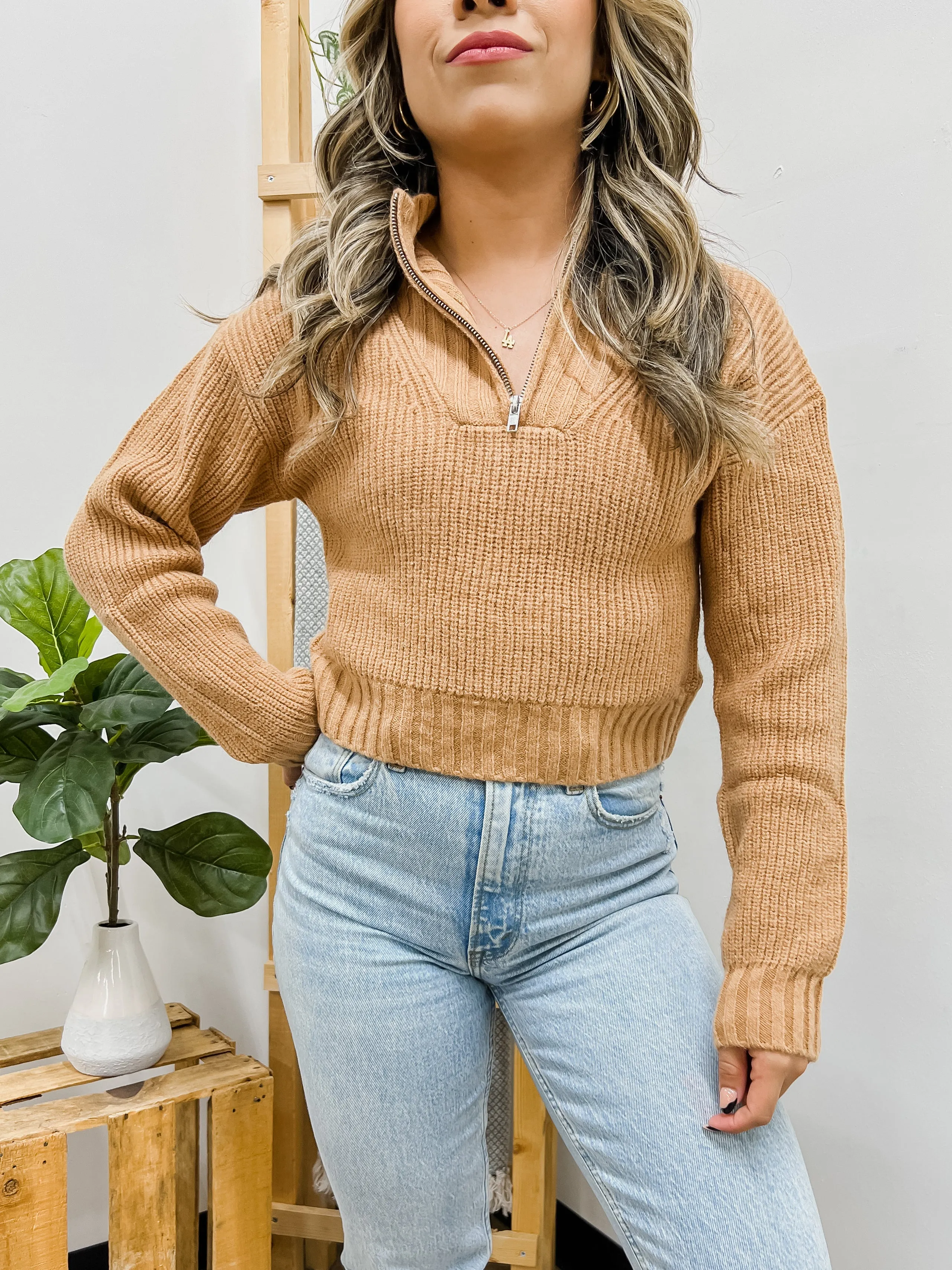 Whitney Half Zip Sweater